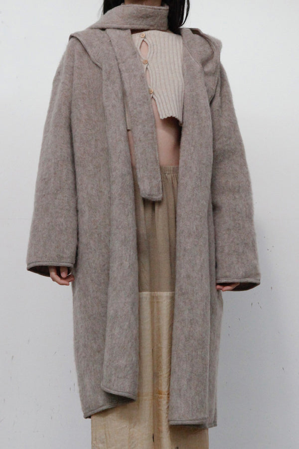 BASERANGE Tagus wool coat BAS-COTAP-WO-WI23-SHA Sand